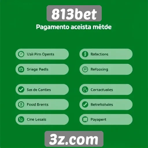 Métodos de pagamento aceitos na plataforma 813bet